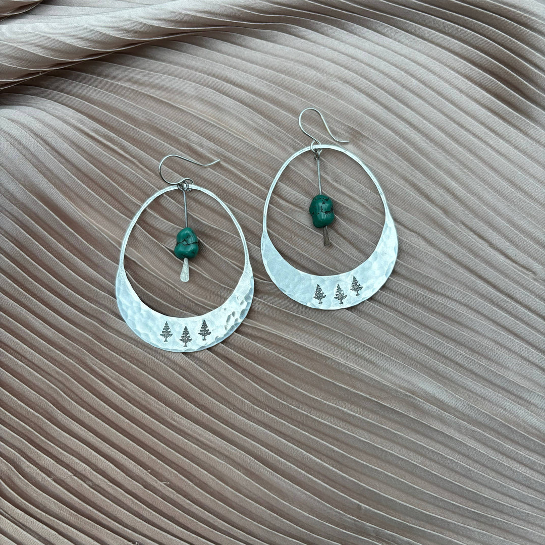 Fluff Hardware Handmade Alpine Earrings | Tree | Turquoise | Nature - The Outside Society