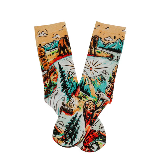 The Montana Scene National Forest Unisex Socks The Montana Scene