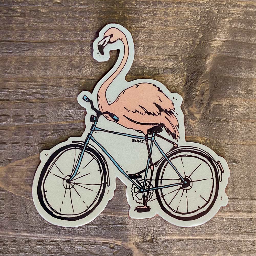 Akinz Flamingo Bike Sticker Akinz