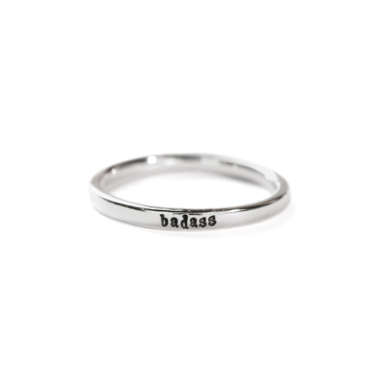 Badass Tiny Message Ring Everthine Jewelry