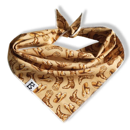 Boneyard Co. "Cowboy" Trendy Western Cowboy Hat Dog Bandana Boneyard Co.