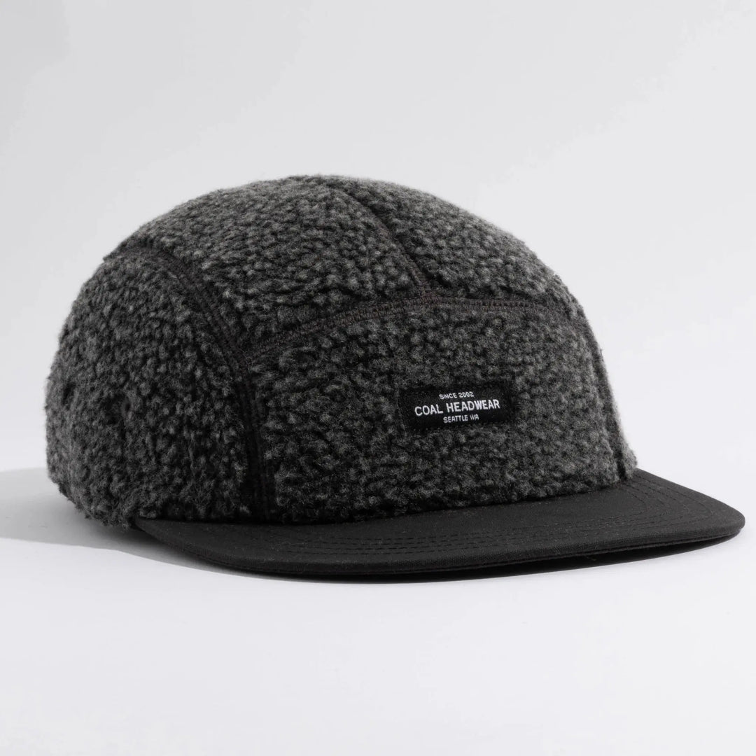 Coal Linus Fleece 5 Panel Cap Coal