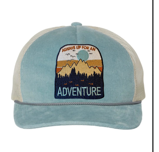 Corduroy Trucker Hat Adventure Patch Snapback Corduroy Spruce Seed LLC