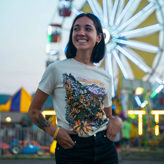 Flower Meadow Ladies Relaxed Tee The Montana Scene