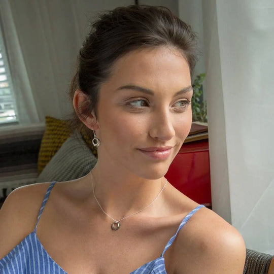 Freshie & Zero Mixed Metals Mini Caldera Earrings hammered dainty circles Freshie & Zero