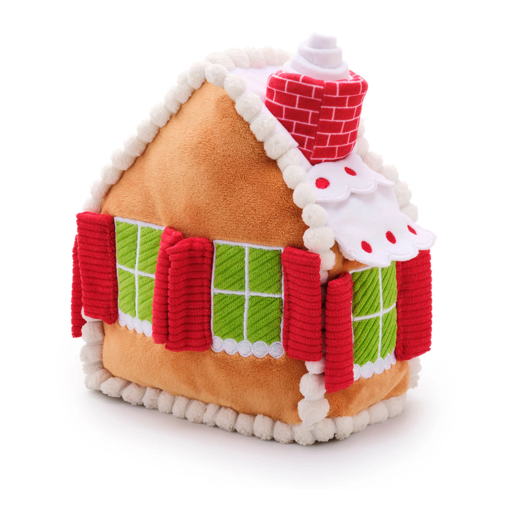 Gingerbread House Interactive Snuffle Holiday Dog Toy The Foggy Dog