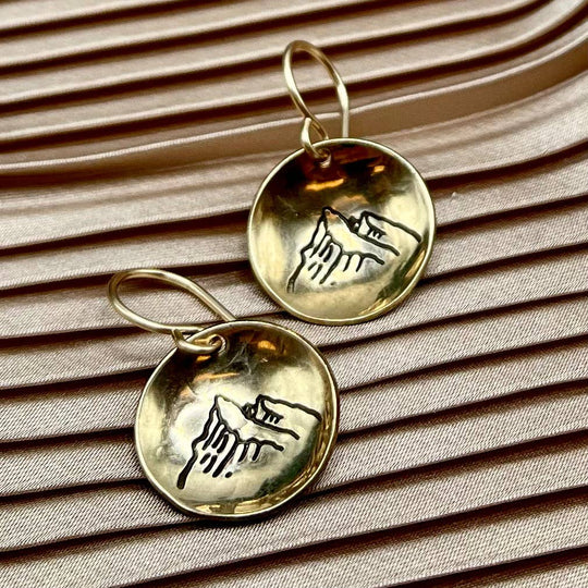 Handmade Cove Earrings Fluff Hardware