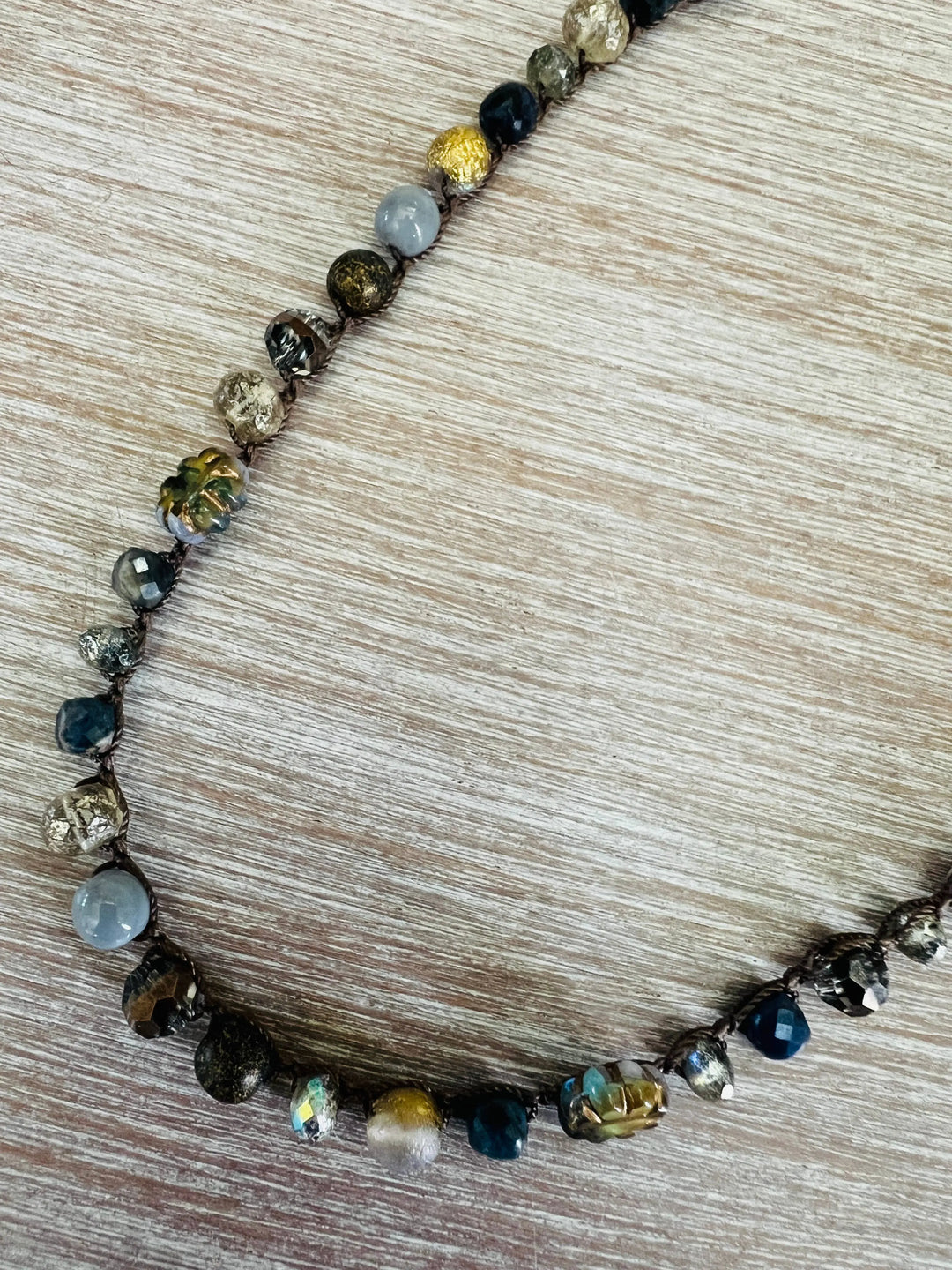 Maine Coastline Crocheted Necklace Or Wrap Bracelet Twist Style