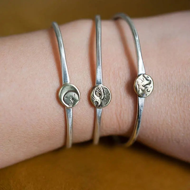 Midnight Mountain Adventure Bronze Cuff Bracelet CinnamonSticks Designs