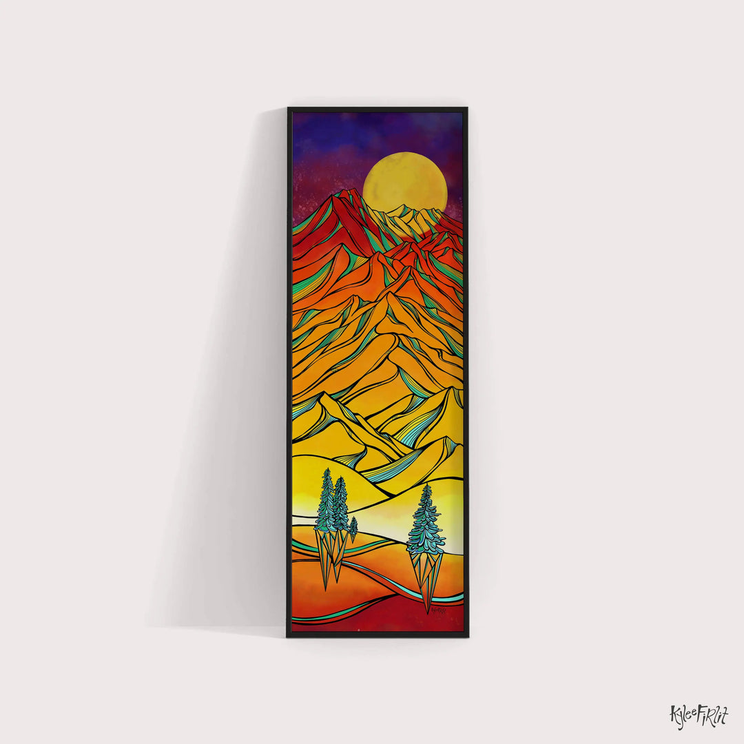 Mountain Moonrise Art Print Kylee Firlit Creative