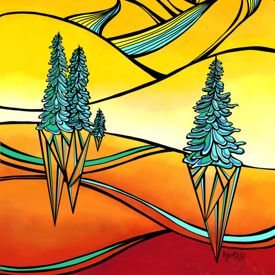 Mountain Moonrise Art Print Kylee Firlit Creative