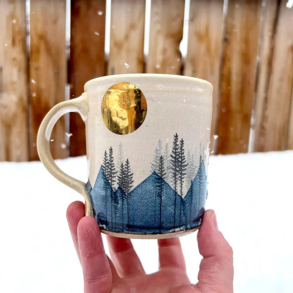 Mountain Tree Line Mug Red Bison Studios