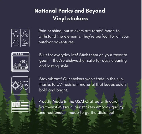 National Parks and Beyond I Hiked My Ass Off Vinyl Sticker National Parks and Beyond