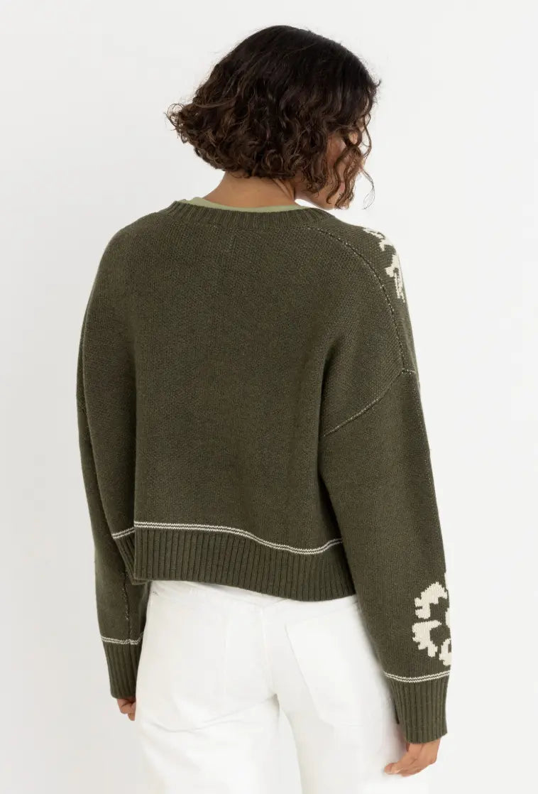 Rhythm Antique Floral Crop Cardigan Rhythm