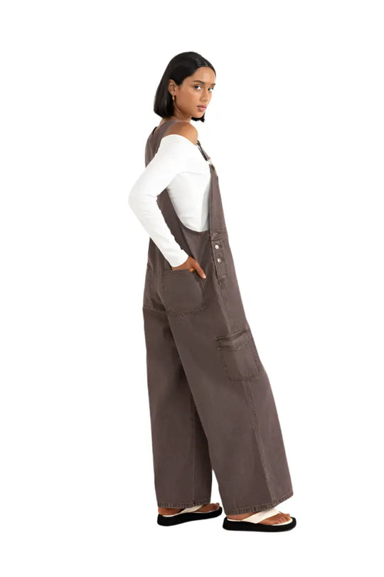 Rhythm Charlie Wide Leg Cargo Overalls Rhythm