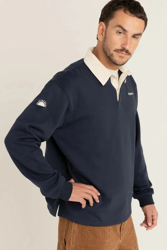 Rhythm Vintage Rugby Long Sleeve Polo Rhythm