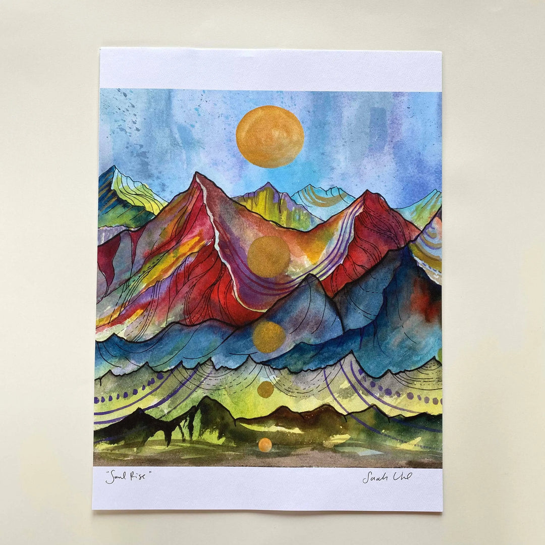 Sarah Uhl Mountain Art 12x16 print: Soul Rise Sarah Uhl