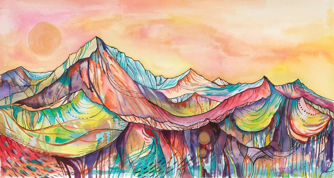 Sarah Uhl Mountain Art 12x16 print: Sunbeam Sarah Uhl