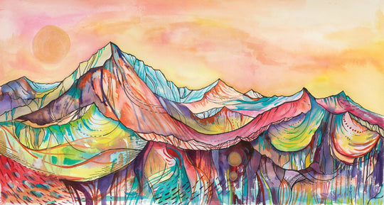 Sarah Uhl Mountain Art 12x16 print: Sunbeam Sarah Uhl