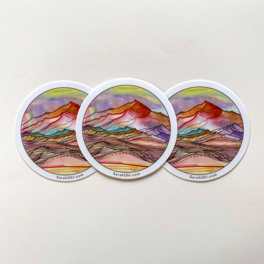 Sarah Uhl Mountain Art Stickers : Dreamstate Sarah Uhl