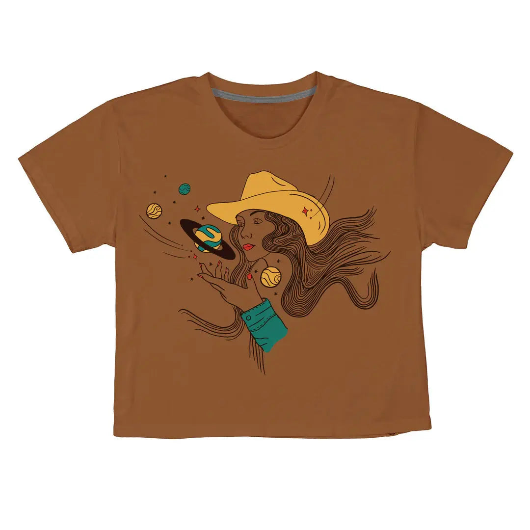 Sendero Provisions Co. Cosmic Cowgirl Crop Tee Sendero Provisions Co.