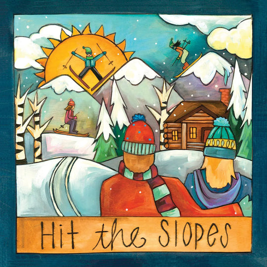 "Ski Bunnies" Wall Plaque - 9x9 Sticks