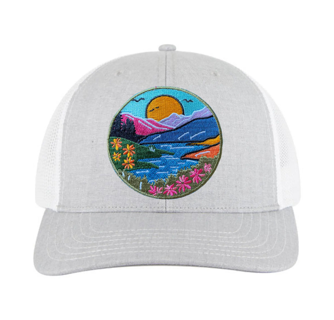 Spruce Seed Patch Trucker Hat- River Mountain Wildflower Spruce Seed LLC