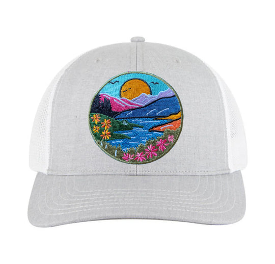 Spruce Seed Patch Trucker Hat- River Mountain Wildflower Spruce Seed LLC