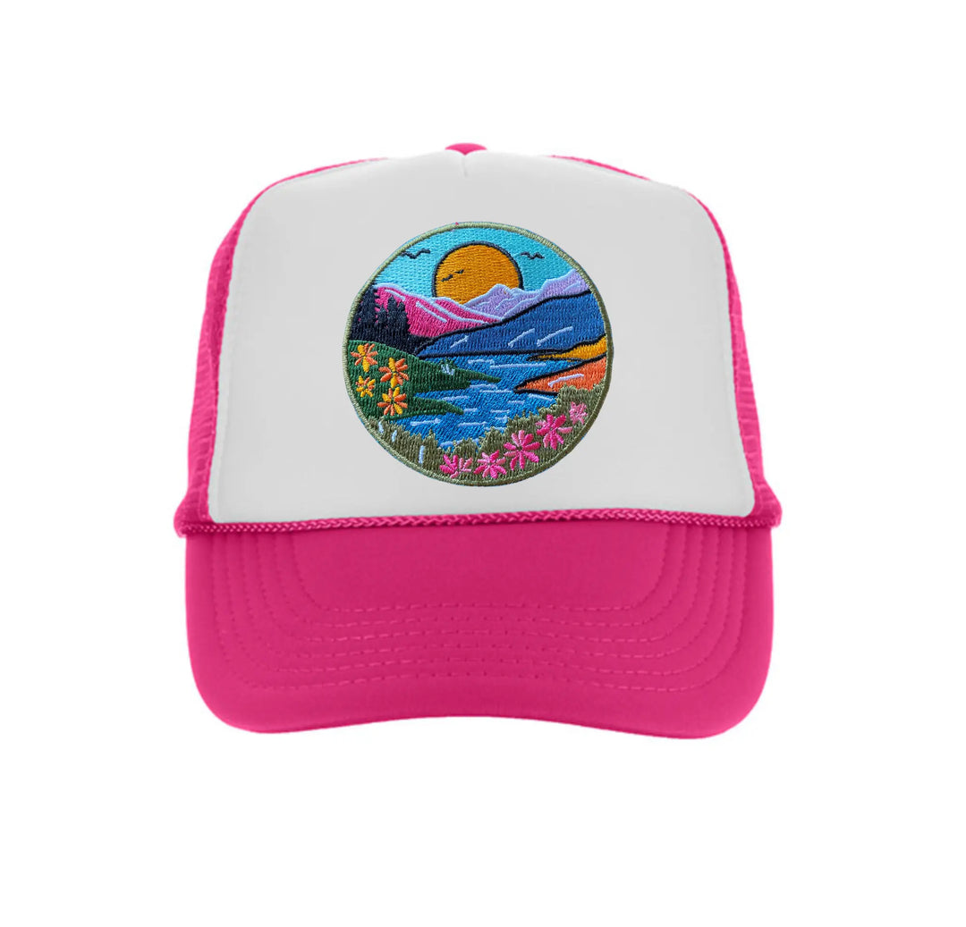 Spruce Seed River Mountain Patch Womens Snapback Hat Spruce Seed LLC