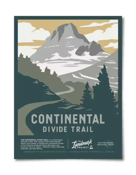 The Landmark Project Continental Divide Trail - 12x16 Poster The Landmark Project