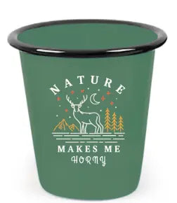 The Sacred Wild Candle Co Reusable Enamel Cup Candle - Nature Makes Me Horny The Sacred Wild Candle Co