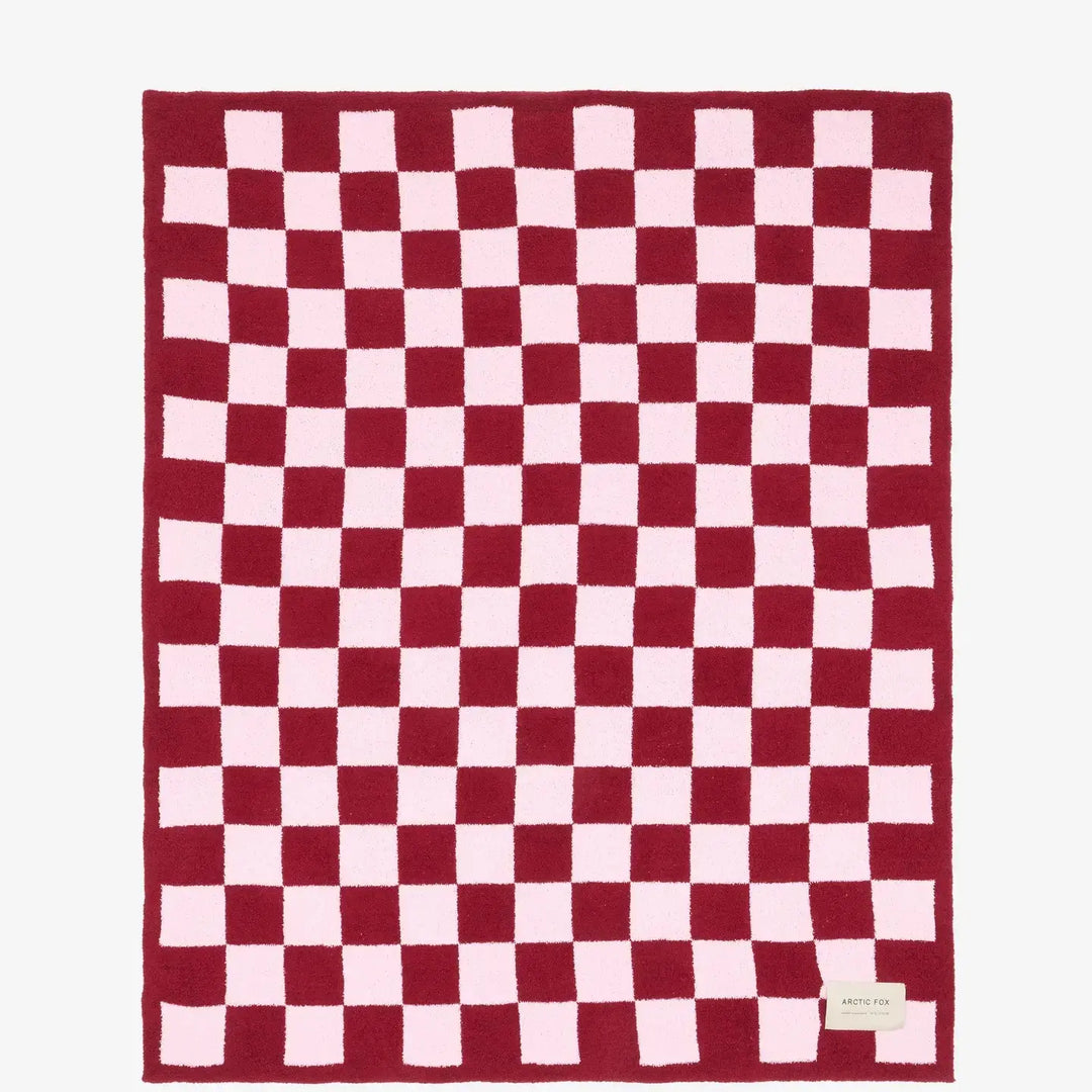 The Teddy Throw - Pink Check Arctic Fox & Co. - North America