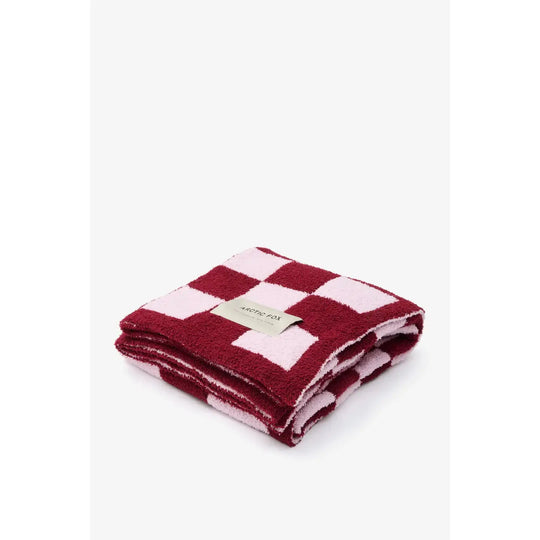 The Teddy Throw - Pink Check Arctic Fox & Co. - North America