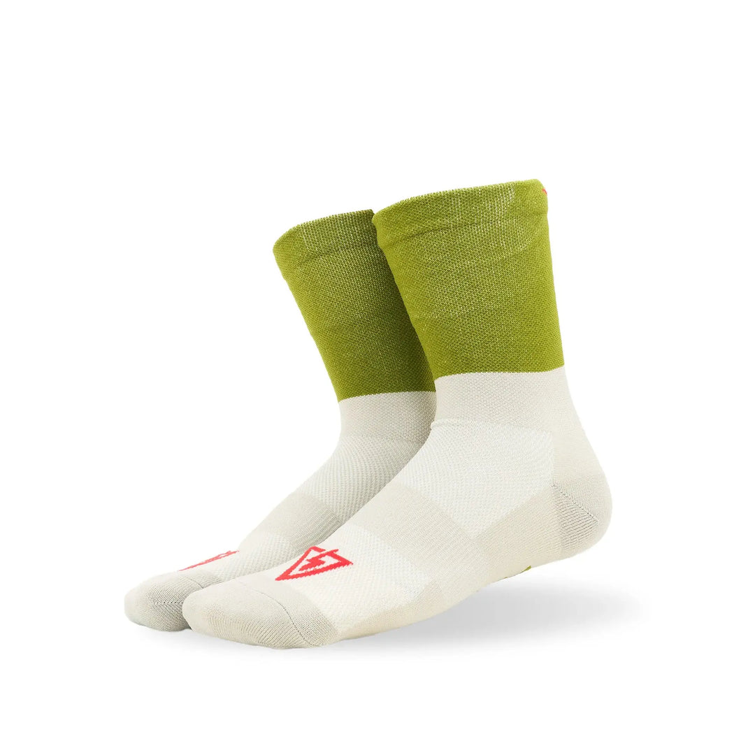 Voltage Green Block KOM Mid Cooling Socks - The Outside Society