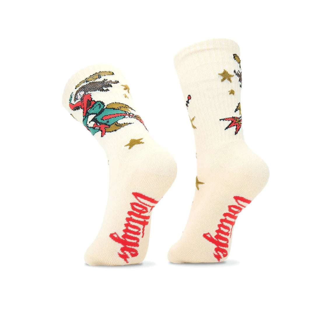 Voltage Space Cowgirl Lucky Cotton Crew Socks The Outside Society