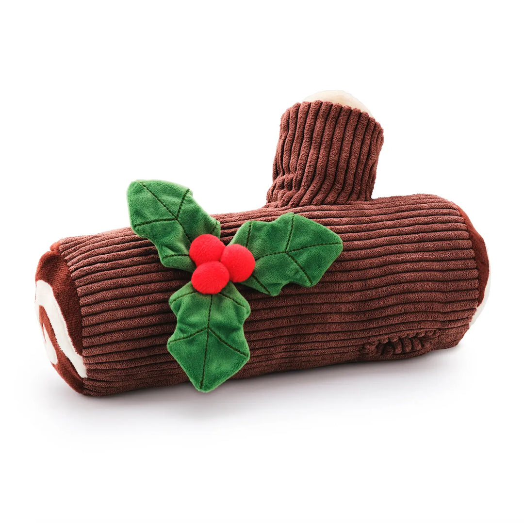 Yule Log Interactive Snuffle Holiday Dog Toy The Foggy Dog