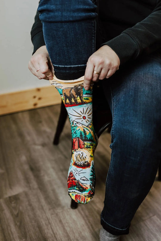 The Montana Scene National Forest Unisex Socks The Montana Scene