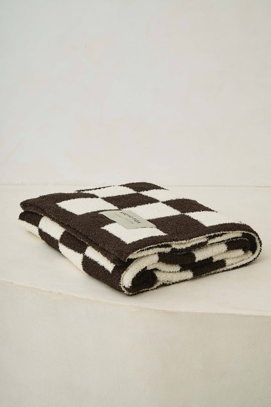Arctic Fox Teddy Throw - Espresso Brown