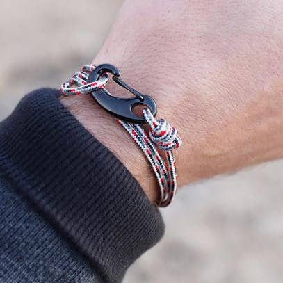 We Are All Smith White + Gray Tactical Cord Bracelet for Men