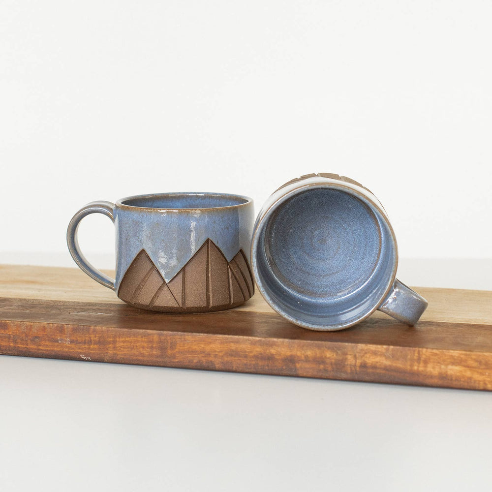 Mountain Mug: Starry Night on Brown Clay / Large