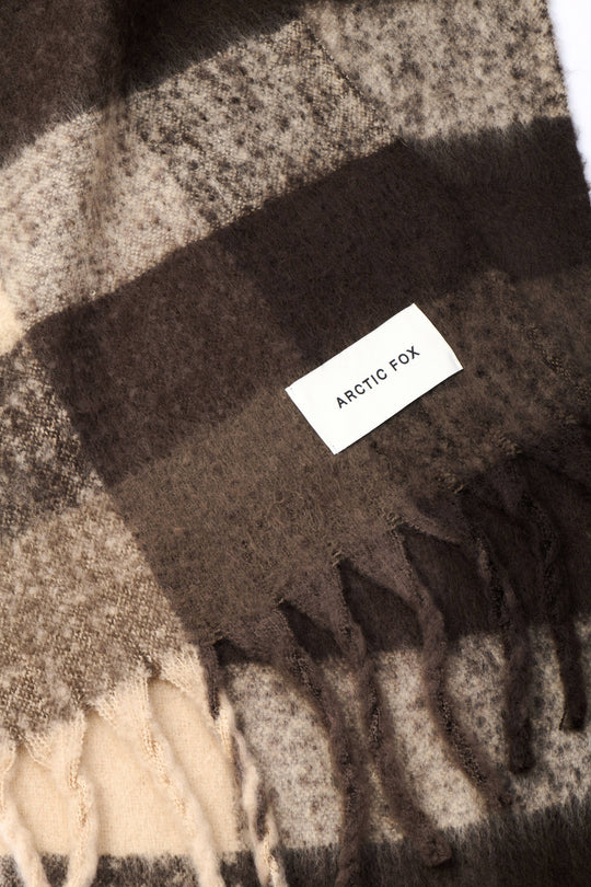 Arctic Fox Reykjavik Scarf - Brown Check