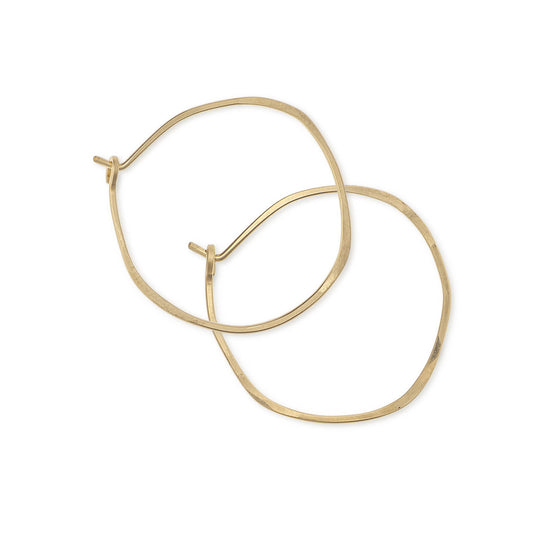 Freshie & Zero Minimal Imperfect Hoop Earrings - Small Organic Circle