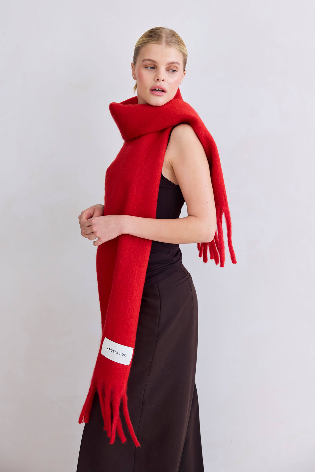 Arctic Fox Stockholm Scarf - Crimson Red
