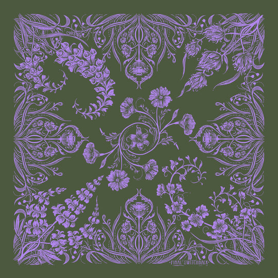 Final Switchback by Katie Jeanne Reim Alpine Wildflowers Premium Discharge Cotton Bandana