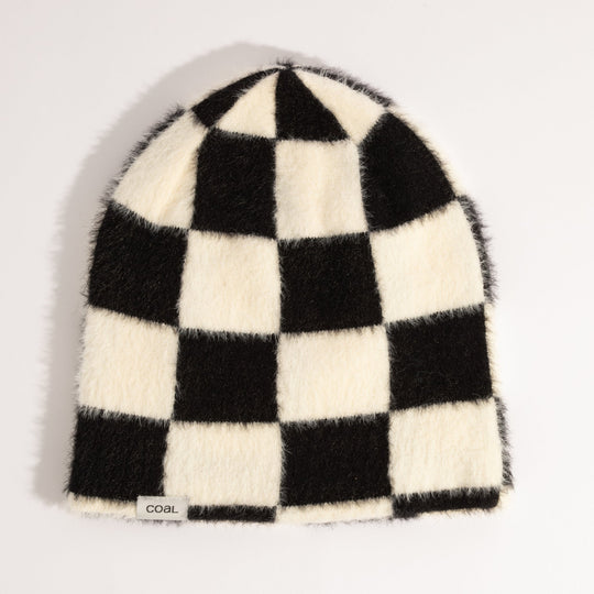 Coal Pearl Skull Fuzzy Knit Beanie