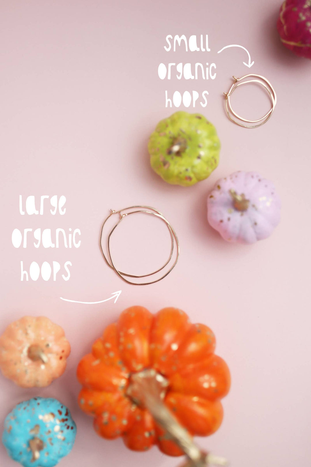 Freshie & Zero Minimal Imperfect Hoop Earrings - Small Organic Circle