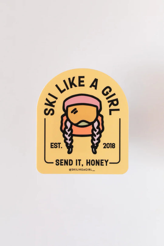 Ski Like A Girl Arch Sticker