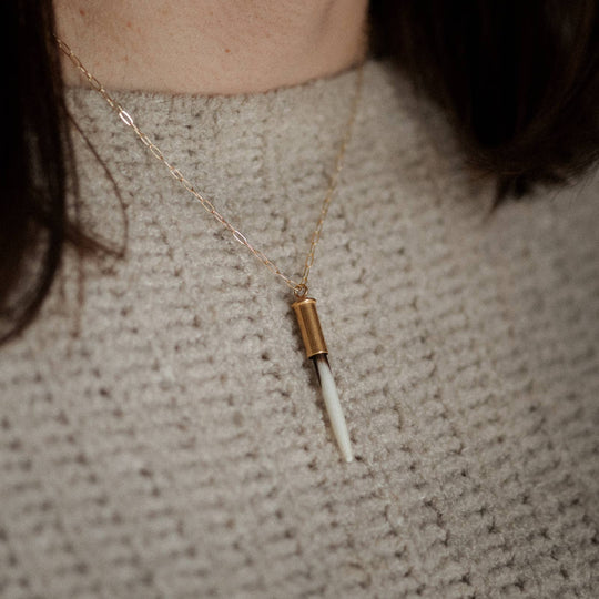Quill Necklace // 18" // Demi-Fine Gold