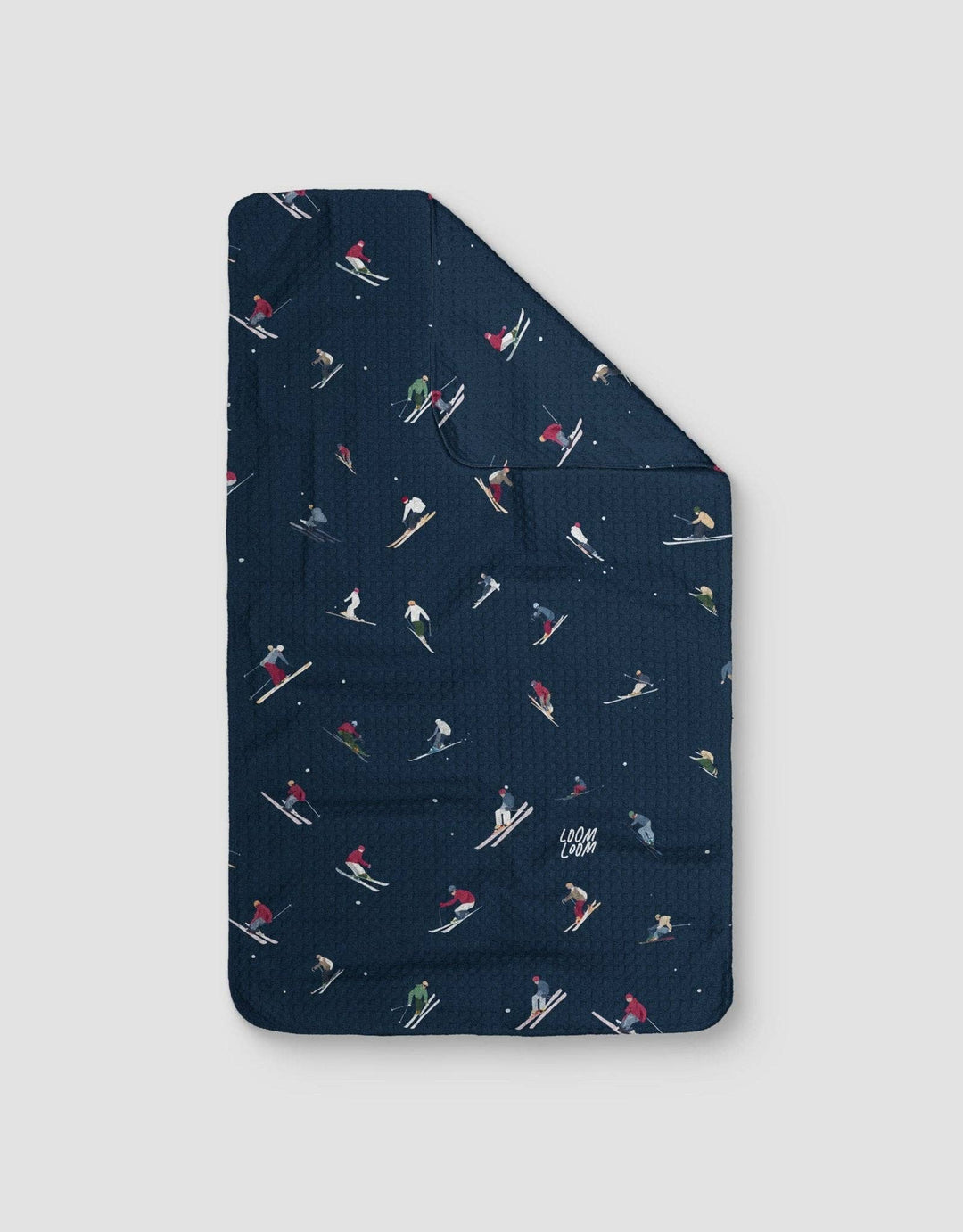 Loom Loom Skiers Navy Kitchen Towel