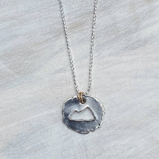 Mountain Cut Out Necklace, Sterling Silver